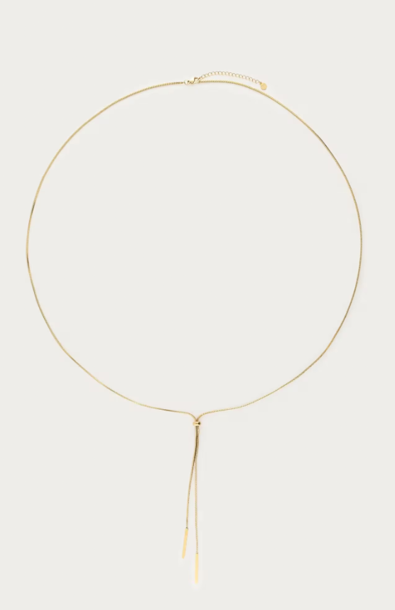 Colgante dorado de cuerdas largas