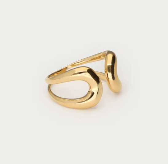 Anillo abierto de diseño llamativo