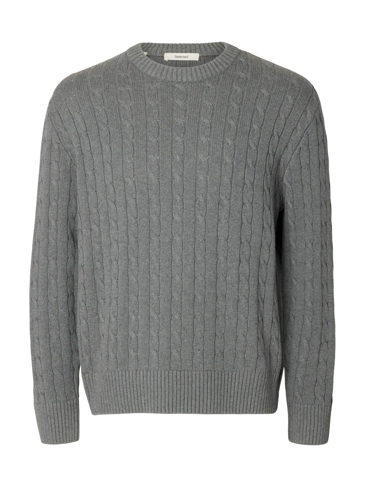 Jersey de punto trenzado de corte clásico