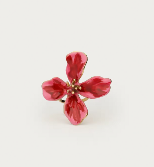 Anillo tropical de diseño llamativo