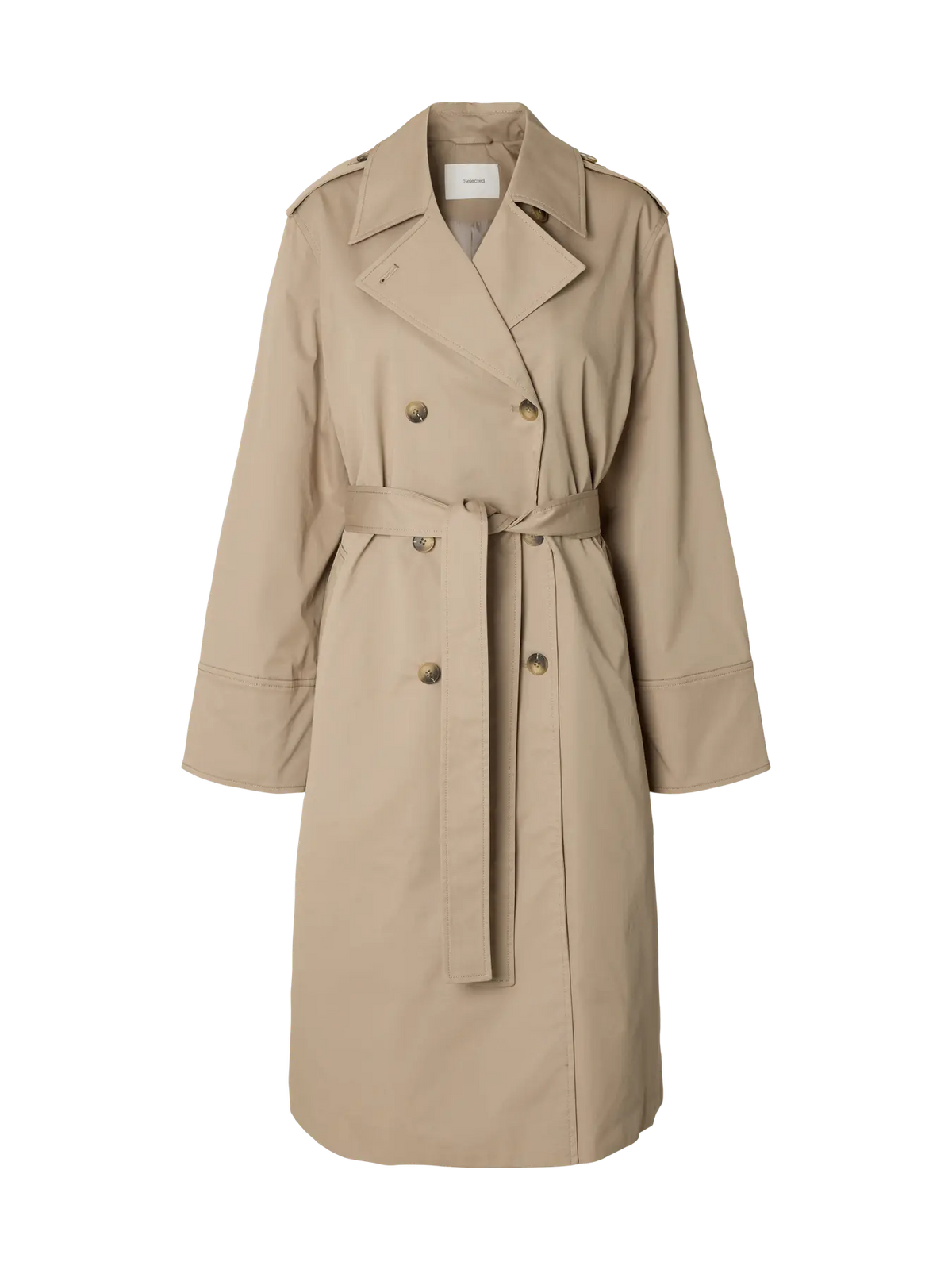 Gabardina con diseño estructurado