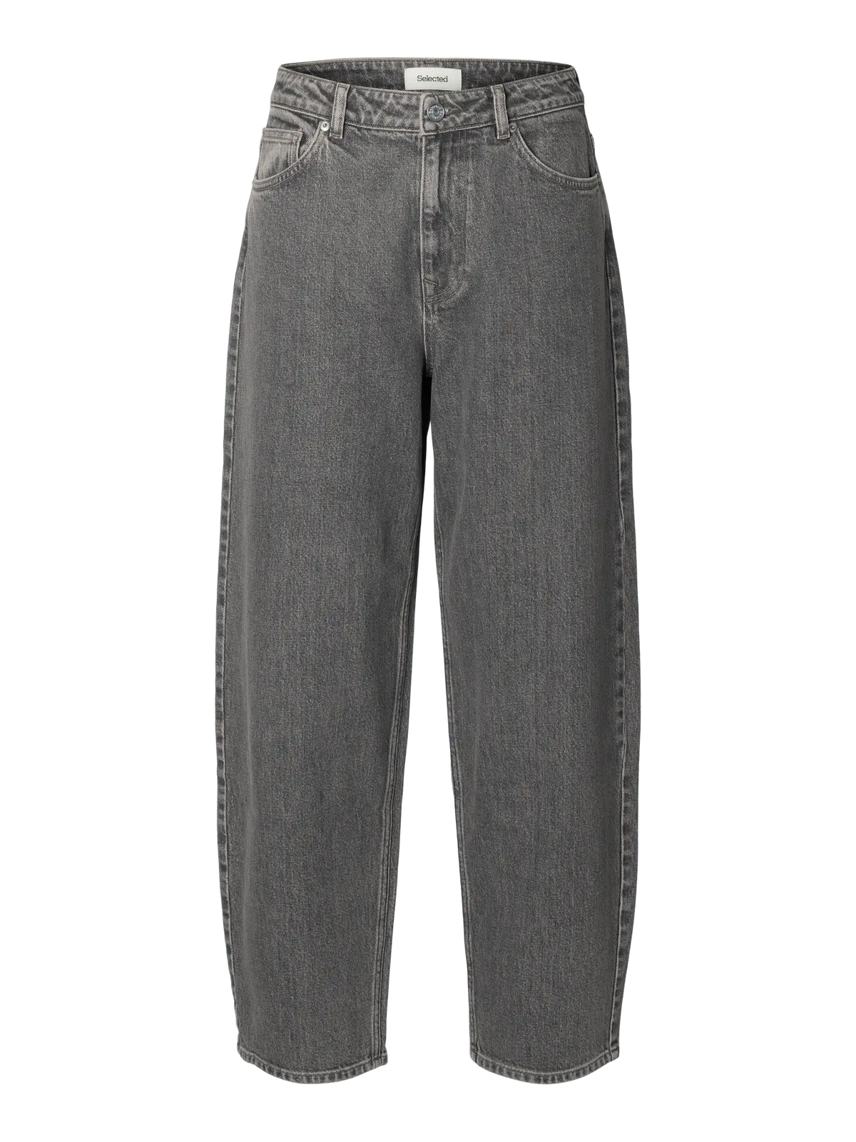 Jeans barrel de talle alto